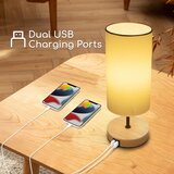 Aigostar Stona lampa sa USB portom 1xE27/40W/230V crna/krem Slike