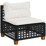  7-dijelni set vrtnih sofa od poliratana s jastucima crni | shoptok.hr