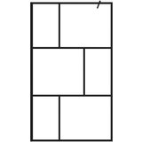 vidaXL Pregrada za tuširanje od kaljenog stakla crna 115 x 195 cm | shoptok.hr