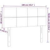  Posteljno vzglavje črno 100x5x78/88 cm žamet, (20794383) | Shoptok.si