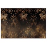  Slika - Baroque Ornaments in Patinated Gold and Browns: Retro Motif 90x60 Standard | shoptok.hr