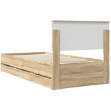  Krevetna konstrukcija Sonoma hrast 75 x 190 cm Inženjersko Drvo | shoptok.hr