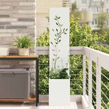 vidaXL Zaslon za zasebnost v vrtu Bela 32 x 140 cm Mnogi jeklo | Shoptok.si