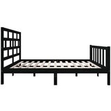  Za krevet od masivne borovine crni 135x190 cm 4FT6 bračni | shoptok.hr