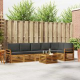  Set vanjskih sofa 7 kom. Prirodna i antracit Poliester | shoptok.hr