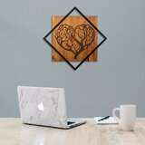 Wallity Zidna dekoracija Tree Heart, 54x54 cm, Smeđe boje Cene