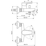Ideal Standard BC229AA esla stenska armatura za kad | Shoptok.si
