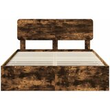  Krevetna konstrukcija s ladicama Dimljeni Hrast 140 x 190 cm | shoptok.hr