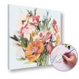  Slikanje po brojevima BUKET CVIJEĆA - Level Starter 50x50 cm | bez okvira | shoptok.hr