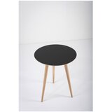 Gazzda Pomoćni stol od hrastovog drveta sa crnom pločom Arp, ⌀ 45 cm | shoptok.hr