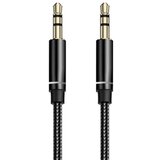 Remax audio aux kabal woven 3.5mm crni new