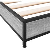  Okvir kreveta boja hrasta 120x200 cm konstruirano drvo i metal Siva 120 x 200 cm | Shoptok.si