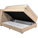 CARRYHOME POSTELJA BOXSPRING 140 cm x 200 cm , tekstil bež | Shoptok.si