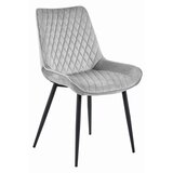 Brandless Stol VERDO - srebrno siv žamet / črne noge x 4, (22055136) | Shoptok.si