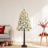  Umjetno božićno drvce s pomičnim granama i kuglicama 120 cm | shoptok.hr