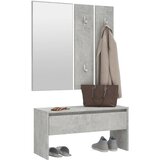  Set namještaja za hodnik siva boja betona konstruirano drvo | shoptok.hr