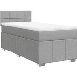  Krevet s oprugama i madracem svjetlosivi 100x200 cm od tkanine | shoptok.hr