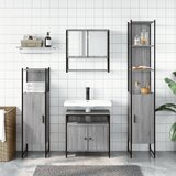  4-dijelni set kupaonskog namještaja siva boja hrasta drveni | Eponuda.com
