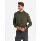 Ombre Men's knitted half turtleneck with viscose - mustard | Shoptok.si