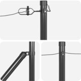  Set stupova za ograde 13 pcs Siva Ø32mm 100 cm Metal | shoptok.hr