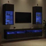  Zidni TV ormari Zidne 2 pcs Crni hrast 40,5 x 30 x 90 cm | shoptok.hr