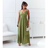 UR/CEO Green boho-style maxi dress Trill Cene