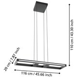 Eglo 99678 - led prigušiva viseći luster na sajli salvilanas-z LED/21W/230V 2700-6500K | Eponuda.com