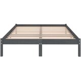  Okvir za krevet od masivne borovine sivi 200 x 200 cm | shoptok.hr