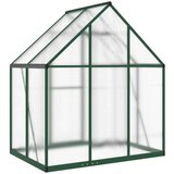 vidaXL Staklenik s okvirom zeleni 169 x 114 x 195 cm aluminijski | shoptok.hr