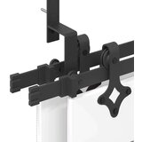 vidaXL Komplet opreme za drsna vrata 152,5 cm jeklo črne barve | Shoptok.si