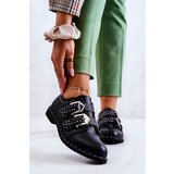 Kesi Women's Leather Brogues With Buckles Lu Boo Black | shoptok.hr