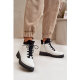 Kesi Women's Insulated Ankle Boots Made of Eco Leather White | shoptok.hr