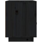  Noćni ormarići 2 kom crna 40 x 34 x 45 cm od masivne borovine | Shoptok.si