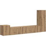  Komplet TV omaric 3 pcs Umetni hrast Konstruiran les, (5000132346) | Shoptok.si