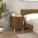  Noćni ormarić boja smeđeg hrasta konstruirano drvo | shoptok.hr