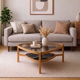 Hanah home klub sto Capella 95, 95 cm, hrast / crni mermer | Eponuda.com
