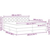  Postelja z vzmetnico z vzmetnico Taupe 200 x 200 cm blago, (5000127642) | Shoptok.si