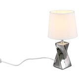  Stolna lampa u srebrnoj boji s tekstilnim sjenilom (visina 28 cm) Abeba – | shoptok.hr