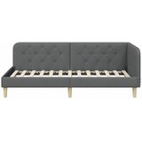  Kutni okvir kreveta Tamno siva 90 x 190 cm tkanina | shoptok.hr