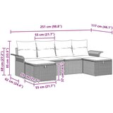  6 delni set vrtnega kavča z blazinami siva poliran, (22091221) | Shoptok.si