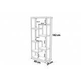 Hanah home Emina Walnut Polica za knjige 85x182x29cm, Crna | Eponuda.ba
