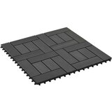 vidaXL pločice za trijem 11 kom WPC 30 x 30 cm 1 m² crne | shoptok.hr