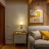  Brilagi - Zidna lampa NUBILA WOOD 1xE27/25W/230V hrast/krem | Eponuda.com