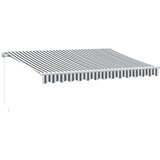 Tenda na ručno uvlačenje s LED antracit i bijela 350 x 250 cm | shoptok.hr