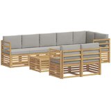  Set vanjskih sofa 9 pcs Bijela i svjetlosiva 59 x 59 x 37 cm | Eponuda.ba