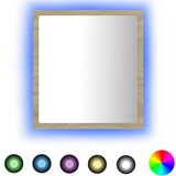 Maison Chic LED opalniško Ogledalo - Zrcalo - Kozmetično ogledalo sonoma hrast 40x8,5x37 cm akril, (21697800) | Shoptok.si