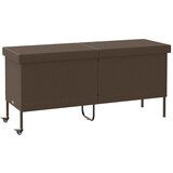 vidaXL Vrtna kutija za pohranu s kotačima smeđa 160x55x75 cm poliratan | shoptok.hr