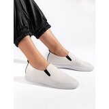 Shelvt Openwork sneakers slip on white and black | Shoptok.si