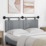 Držeće uzglavlje Zidne Svijetlo siva 130 x 55 x 5 cm tkanina - Svjetlosiva 120 cm bez LED svjetla | shoptok.hr