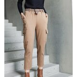 Gemre Light brown cargo pants with sewn-on pockets Nuala | Shoptok.si